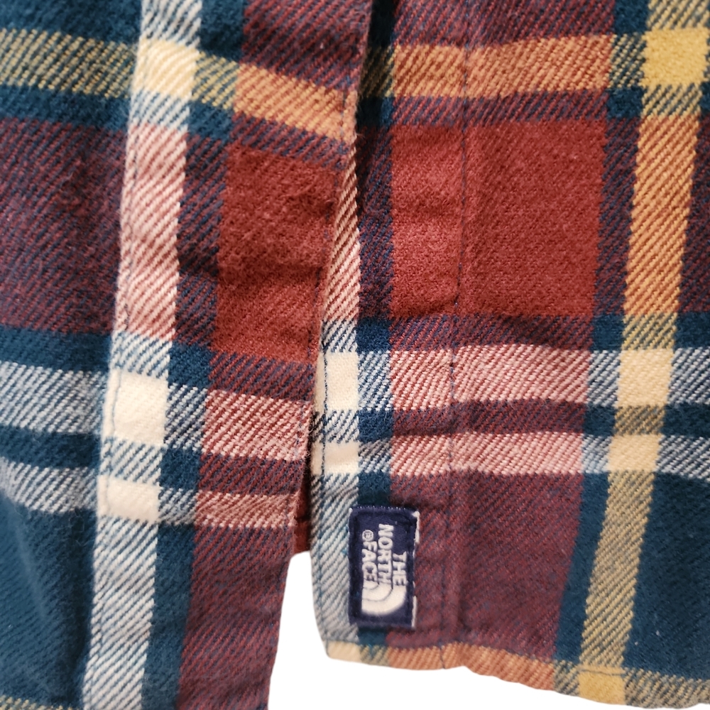 North face men plaid button up flannel shirt long sleeve medium - Picture 3 of 9